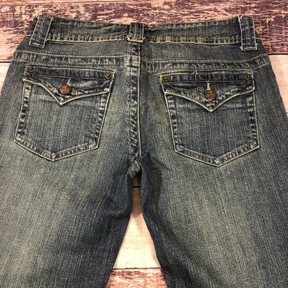 Wet Seal Jeans Distressed Jeans Size 7 Boot Cut - Picture 5 of 6